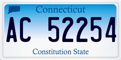 CT license plate AC52254