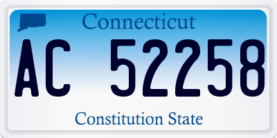 CT license plate AC52258
