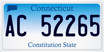 CT license plate AC52265