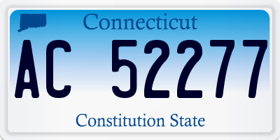 CT license plate AC52277