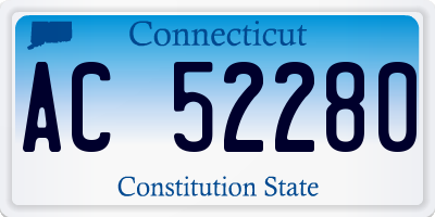 CT license plate AC52280