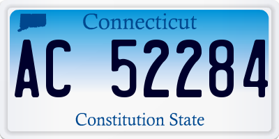 CT license plate AC52284