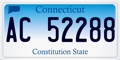CT license plate AC52288