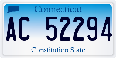 CT license plate AC52294