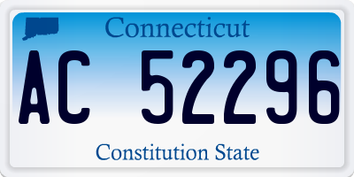 CT license plate AC52296