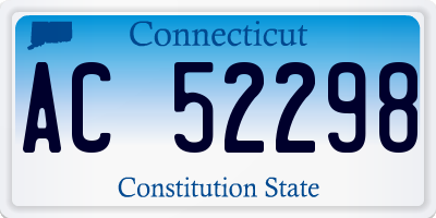 CT license plate AC52298