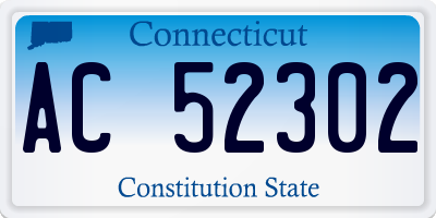 CT license plate AC52302