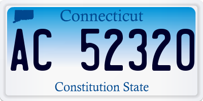 CT license plate AC52320