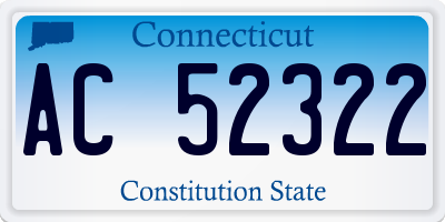 CT license plate AC52322