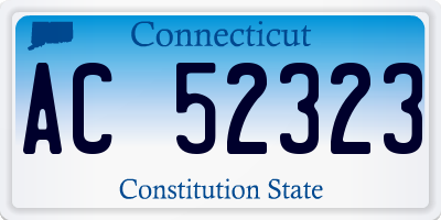 CT license plate AC52323