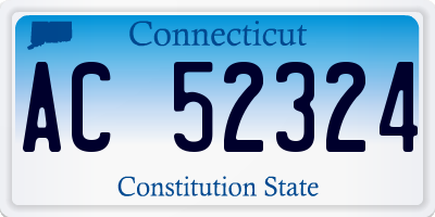 CT license plate AC52324