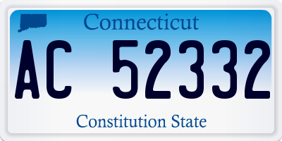 CT license plate AC52332