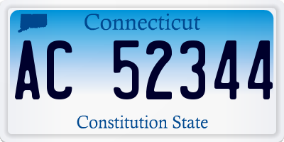 CT license plate AC52344