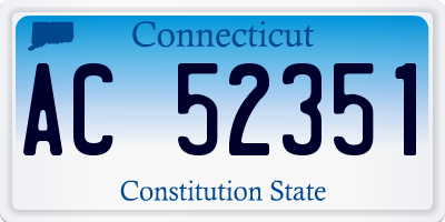 CT license plate AC52351