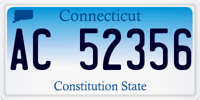 CT license plate AC52356