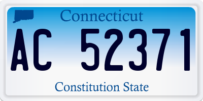 CT license plate AC52371