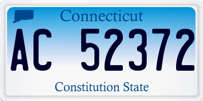 CT license plate AC52372