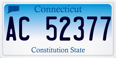 CT license plate AC52377