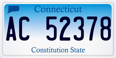 CT license plate AC52378