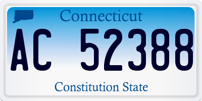 CT license plate AC52388