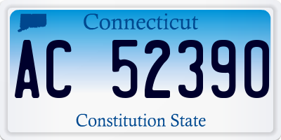 CT license plate AC52390