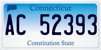 CT license plate AC52393