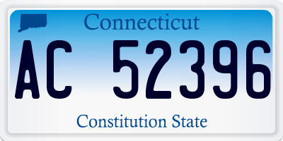 CT license plate AC52396