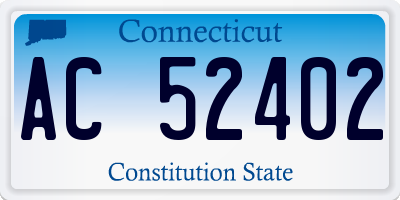 CT license plate AC52402