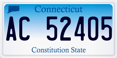 CT license plate AC52405