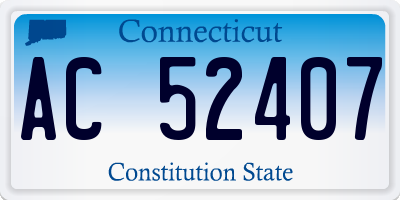 CT license plate AC52407