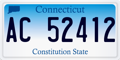 CT license plate AC52412