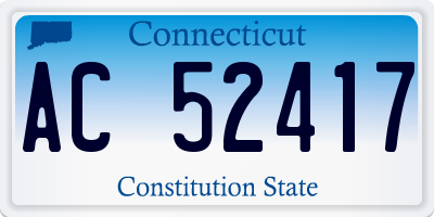 CT license plate AC52417