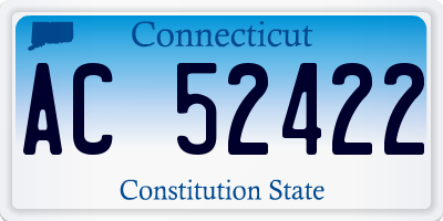 CT license plate AC52422