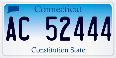 CT license plate AC52444