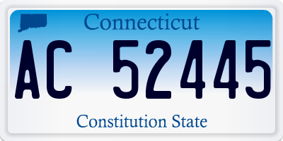 CT license plate AC52445