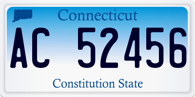 CT license plate AC52456