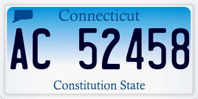 CT license plate AC52458