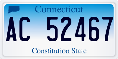 CT license plate AC52467