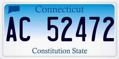 CT license plate AC52472