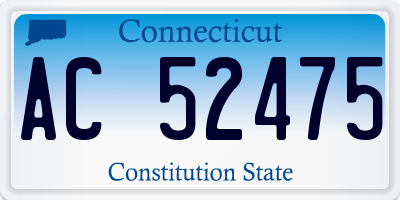 CT license plate AC52475