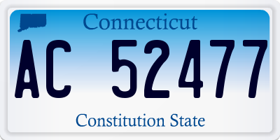 CT license plate AC52477