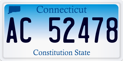 CT license plate AC52478