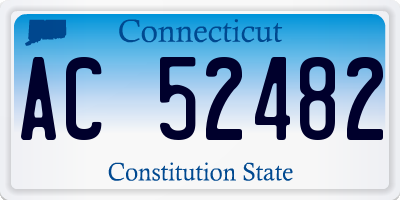 CT license plate AC52482
