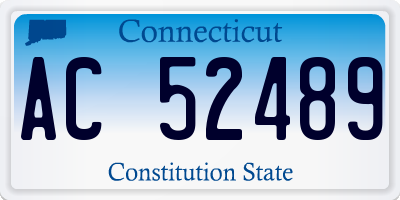 CT license plate AC52489