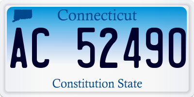 CT license plate AC52490