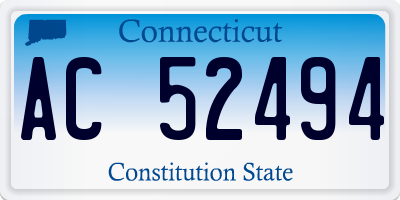 CT license plate AC52494