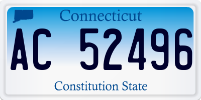 CT license plate AC52496