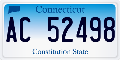 CT license plate AC52498