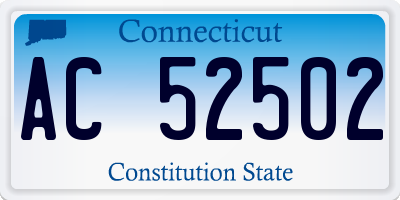 CT license plate AC52502