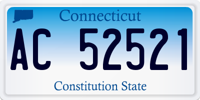 CT license plate AC52521